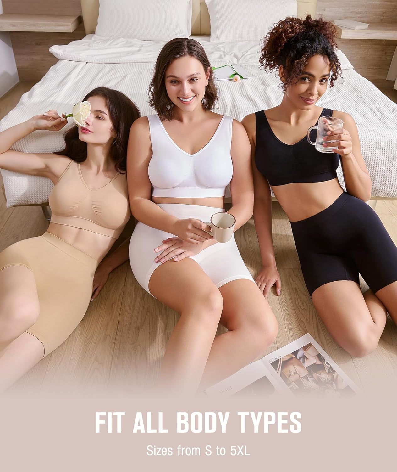 Slip Shorts for under Dresses Seamless Smooth Workout Yoga Bike Shorts for Women