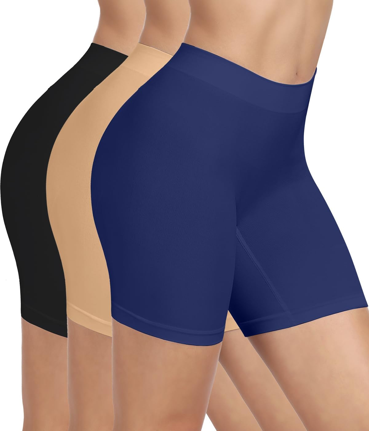 Slip Shorts for under Dresses Seamless Smooth Workout Yoga Bike Shorts for Women