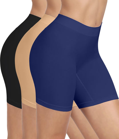 Slip Shorts for under Dresses Seamless Smooth Workout Yoga Bike Shorts for Women